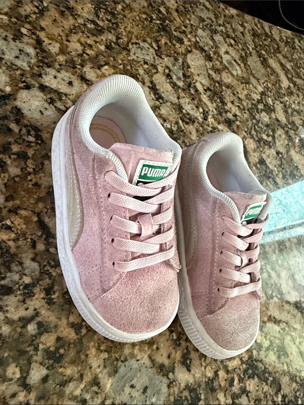 Puma Kids Blush Pink Suede Casual Sneakers